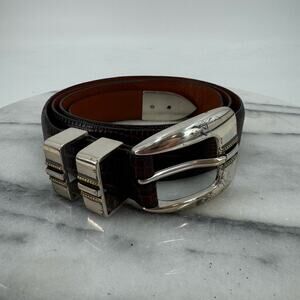 Johnston and Murphy brown leather 42 belt